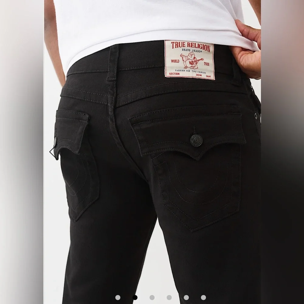 NWT-True Religion Men’s Black RICKY RELAXED STRAIGHT JEAN 29x32